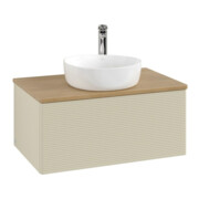 V&B Meuble sous lavabo avec structure de façade - Éclairage Antao 80x36x50cm, HL, WBP hon. Oa, si Gr m Lac-3