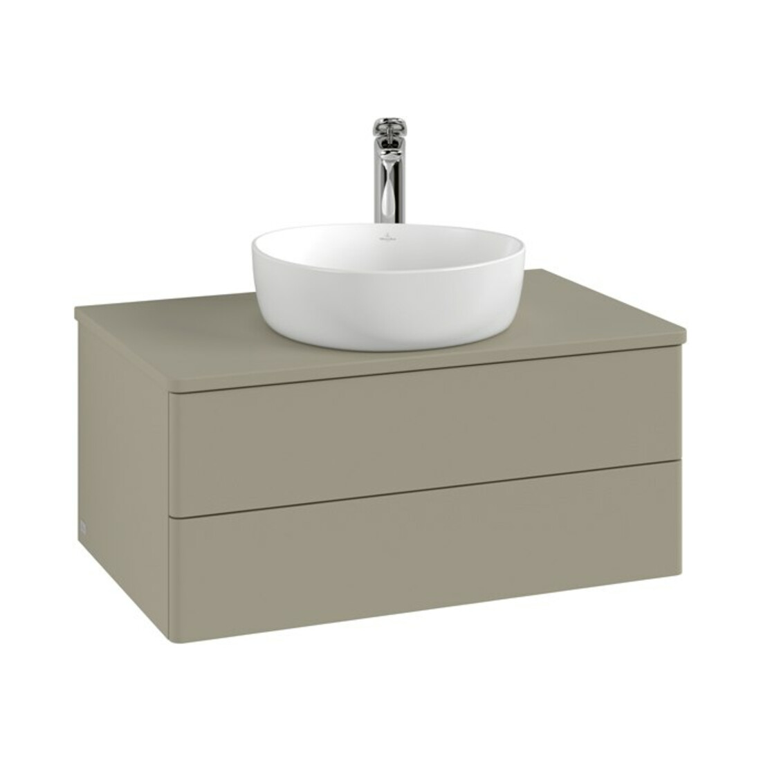 V&B Meuble sous lavabo avec structure de façade - Éclairage Antao 80x36x50cm, HL, WBP Lac, si Gr m Lac