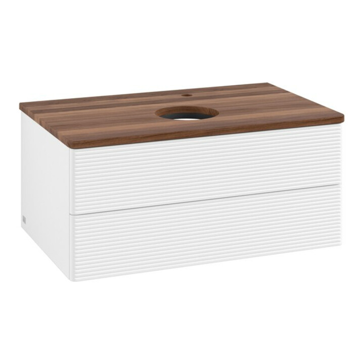 V&B Meuble sous-lavabo avec structure de façade - Éclairage Antao 80x36x50cm, HL, WBP w. wal, bl. m Lac