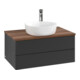 V&B Meuble sous-lavabo avec structure de façade - Éclairage Antao 80x36x50cm, HL, WBP w. wal, bla m Lac-1
