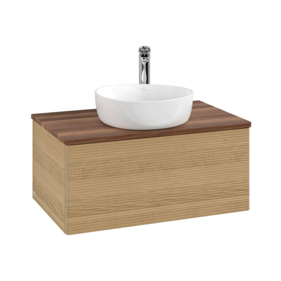 V&B Meuble sous lavabo avec structure de façade - Éclairage Antao 80x36x50cm, HL, WBP w. wal, hon. Oa