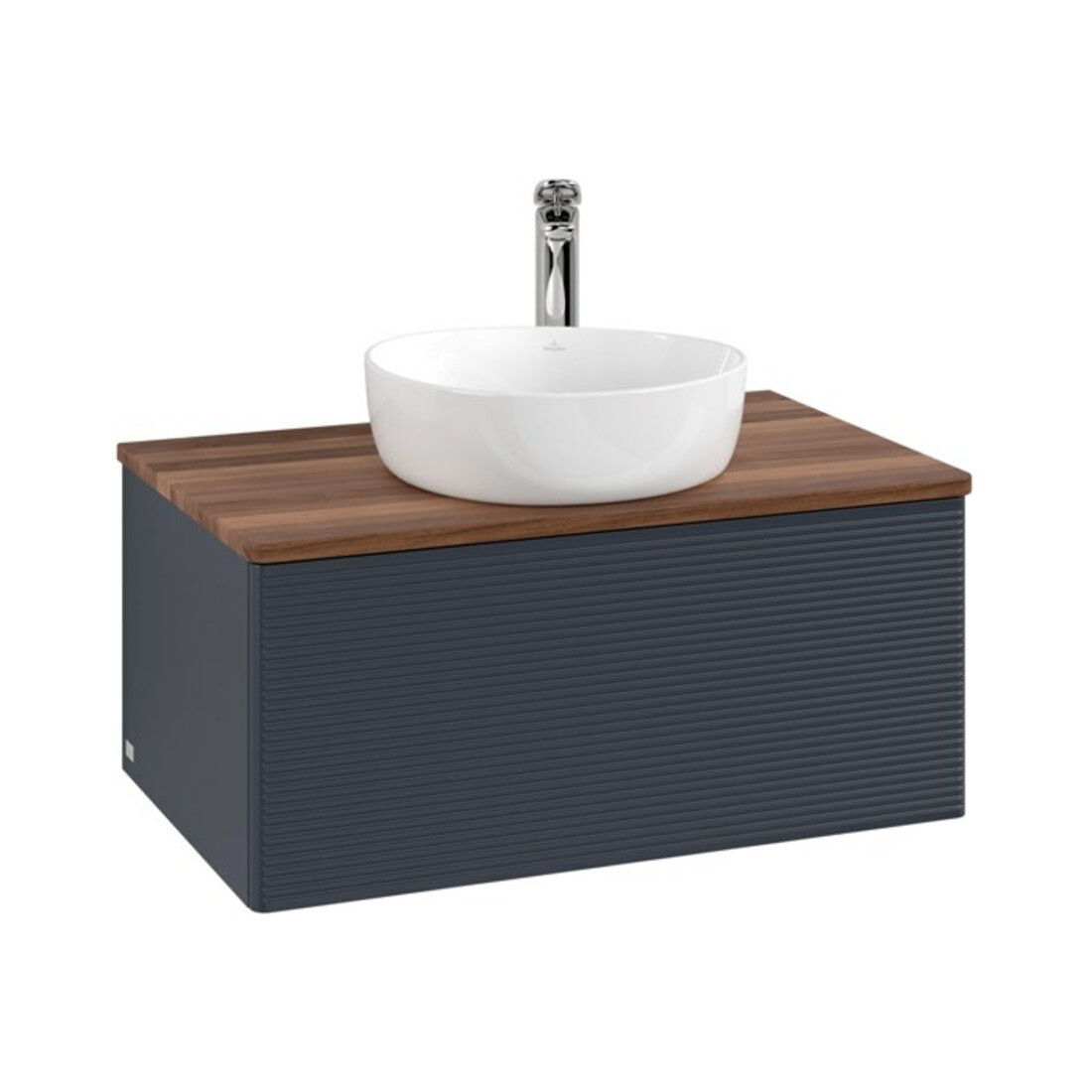 V&B Meuble sous lavabo avec structure de façade - Éclairage Antao 80x36x50cm, HL, WBP w. wal, md bl. m Lac