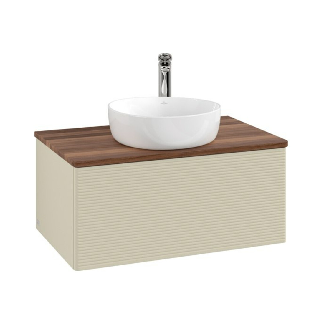 V&B Meuble sous-lavabo avec structure de façade - éclairage Antao 80x36x50cm, HL, WBP w. wal, si Gr m Lac
