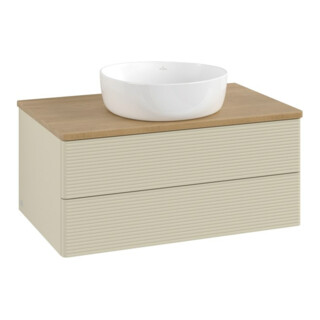 V&B Meuble sous lavabo avec structure de façade - Éclairage Antao 80x36x50cm, WBP hon. Oa, si Gr m Lac