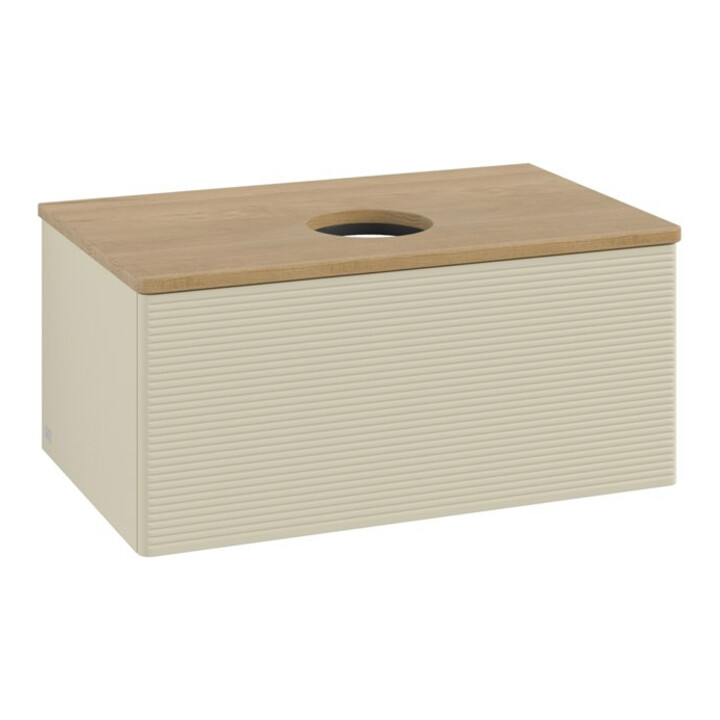 V&B Meuble sous lavabo avec structure de façade - Éclairage Antao 80x36x50cm, WBP hon. Oa, si Gr m Lac