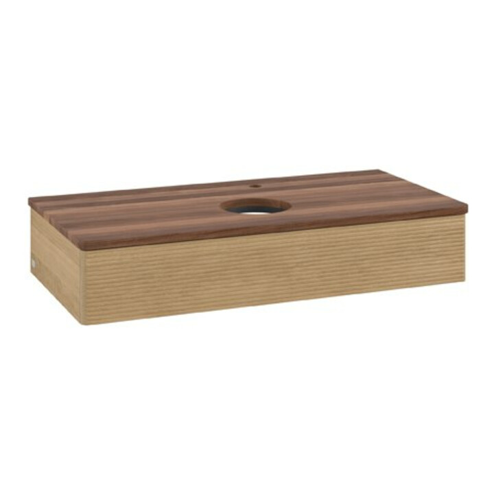 V&B Meuble sous lavabo avec structure frontale Antao 100x19x50cm, HL, WBP w. wal, hon. Oa