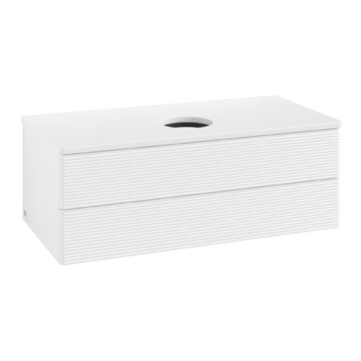 V&B Meuble sous-lavabo avec structure frontale Antao 100x36x50cm, couleur WBP Lac, blanc avec Lac