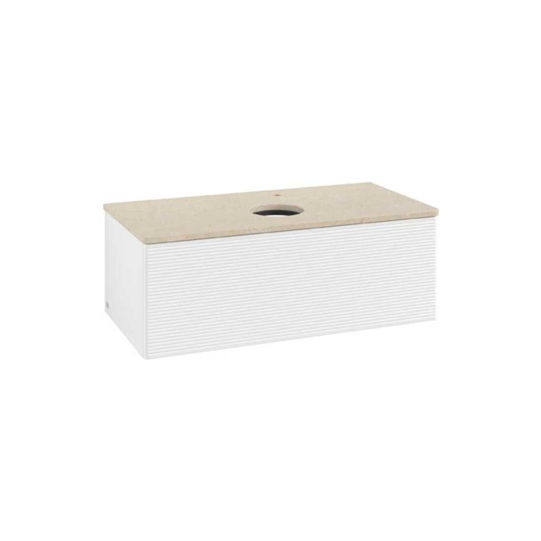 V&B Meuble sous-lavabo avec structure frontale Antao 100x36x50cm, HL, WBP botti., blanc mat Lac