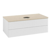 V&B Meuble sous lavabo avec structure frontale Antao 100x36x50cm, WBP botti., blanc brillant Lac