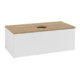 V&B Meuble sous lavabo avec structure frontale Antao 100x36x50cm, WBP chêne hon. Oa, blanc brillant Lac-3