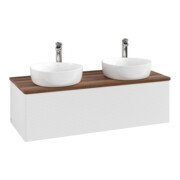 V&B Meuble sous lavabo avec structure frontale Antao 120x36x50cm, HL, WBP w. wal, blanc brillant Lac-3