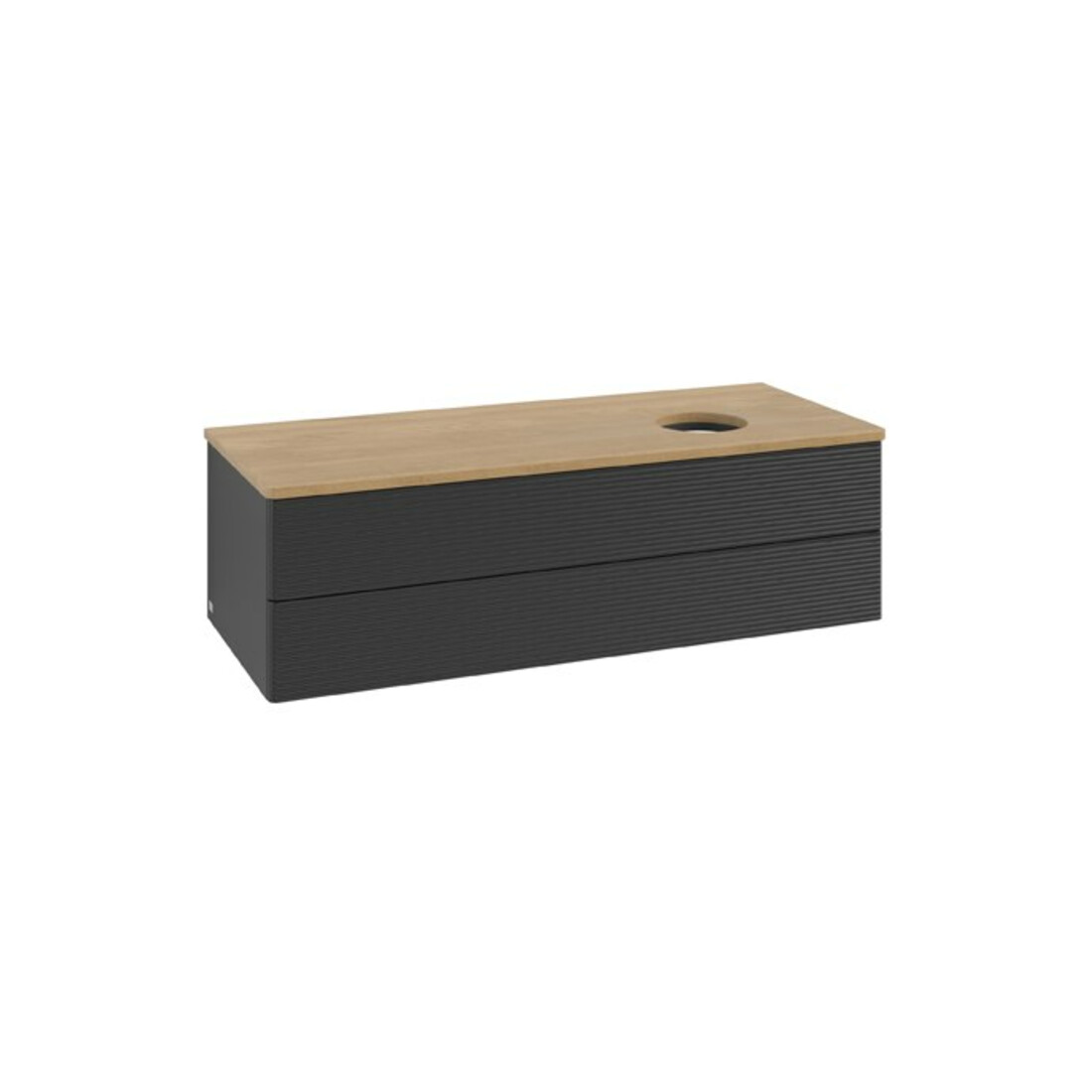 V&B Meuble sous-lavabo avec structure frontale Antao 120x36x50cm, WBP chêne hon. Oa, bleu m Lac