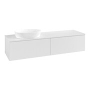 V&B Meuble sous lavabo avec structure frontale Antao 160x50cm, couleur WBP Lac, laque blanc brillant