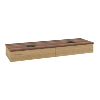 V&B Meuble sous lavabo avec structure frontale Antao 160x50cm, couleur WBP noyer, chêne miel