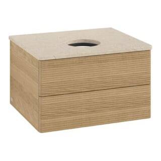V&B Meuble sous lavabo avec structure frontale Antao 60x36x50cm, couleur WBP botti., chêne miel