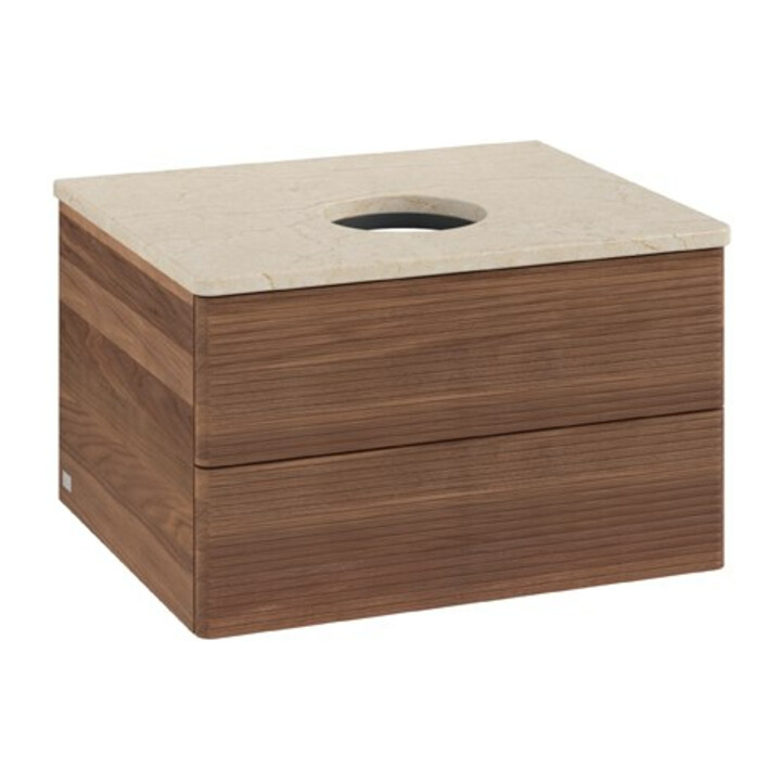 V&B Meuble sous lavabo avec structure frontale Antao 60x36x50cm, couleur WBP botti., noyer w.
