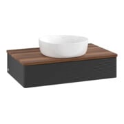 V&B Meuble sous lavabo avec structure frontale Antao 80x19x50cm, couleur WBP blanc, bleu mat Lac-3