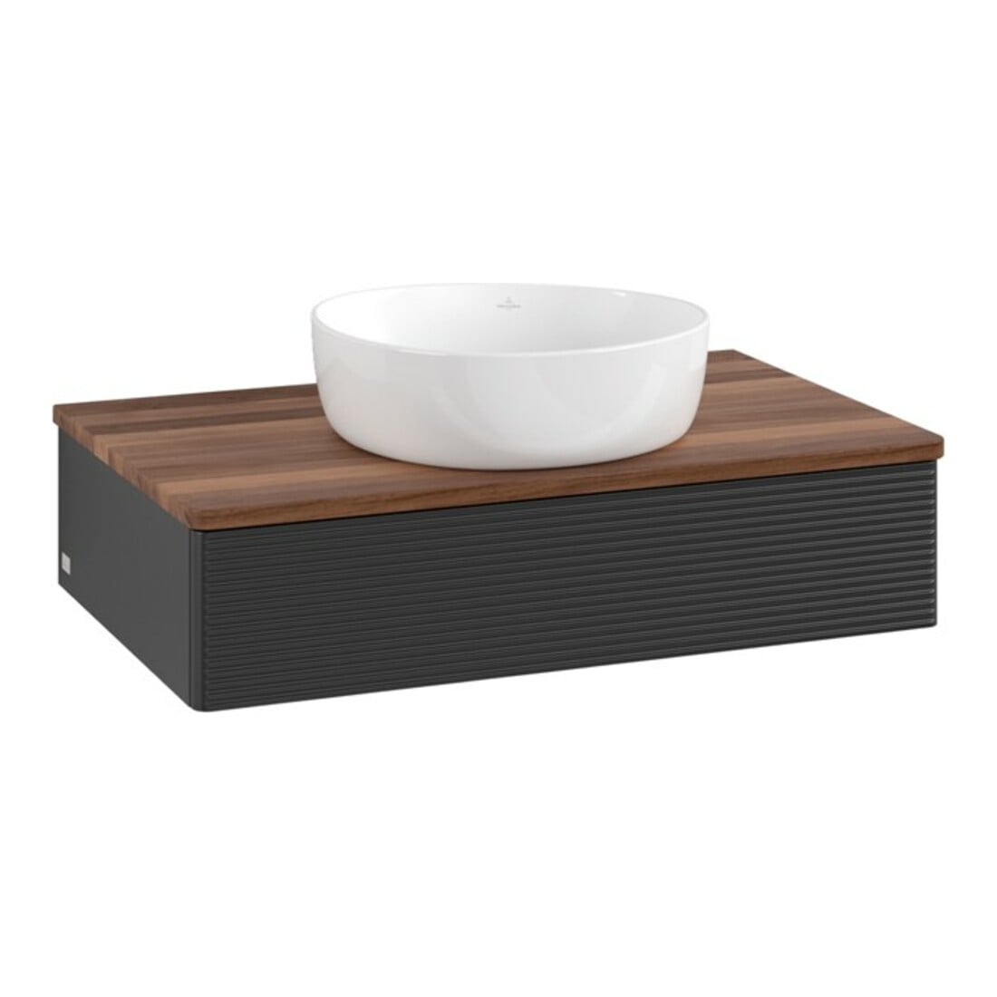 V&B Meuble sous lavabo avec structure frontale Antao 80x19x50cm, couleur WBP blanc, bleu mat Lac