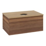 V&B Meuble sous lavabo avec structure frontale Antao 80x36x50cm, couleur WBP miel Oa, noyer