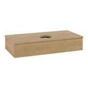 V&B Meuble sous-lavabo avec structure frontale, éclairage Antao 100x19x50cm, couleur WBP chêne miel Oa, chêne miel