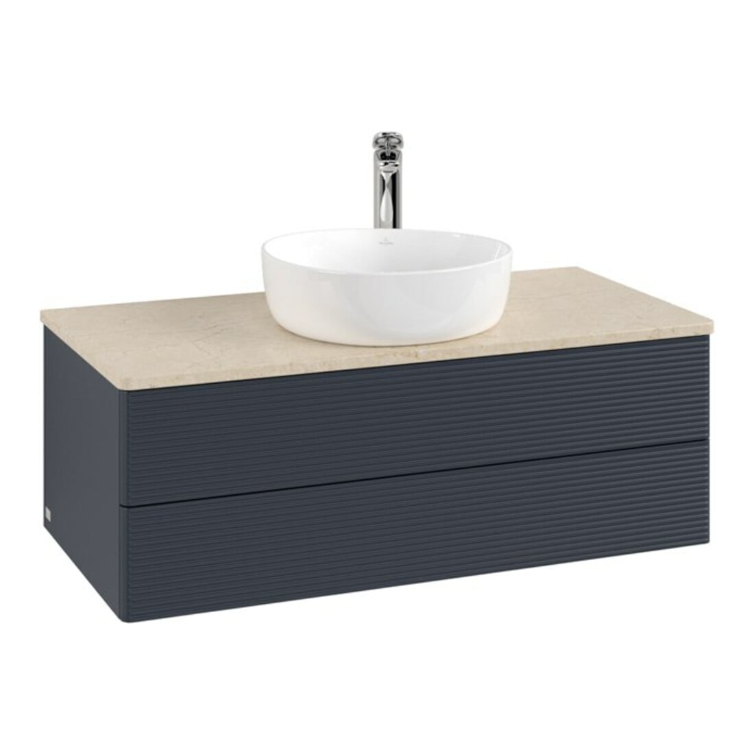 V&B Meuble sous lavabo avec structure frontale - Éclairage Antao 100x36x50cm, HL, WBP botti., md b m Lac