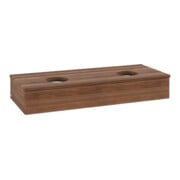 V&B Meuble sous lavabo avec structure frontale, éclairage Antao 120x19x50cm, couleur WBP w. noyer
