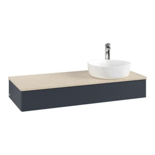 V&B Meuble sous lavabo avec structure frontale, éclairage Antao 120x19x50cm, HL, WBP botti., md b m Lac