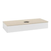 V&B Meuble sous lavabo avec structure frontale, éclairage Antao 120x19x50cm, WBP botti., blanc brillant Lac-3
