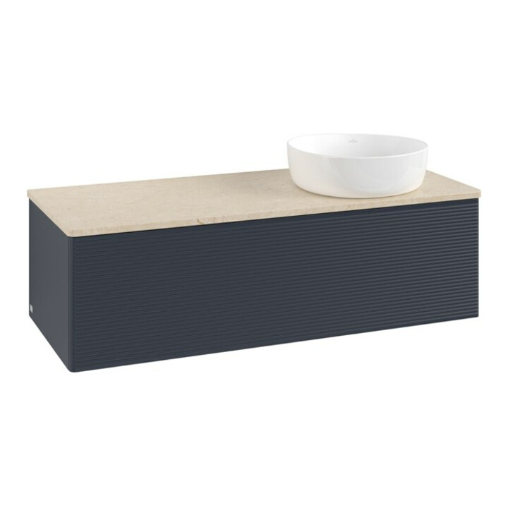 V&B Meuble sous-lavabo avec structure frontale, éclairage Antao 120x36x50cm, WBP botti., md bl. m Lac