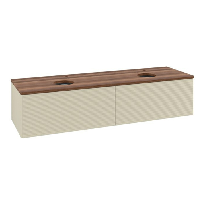 V&B Meuble sous lavabo avec structure frontale, éclairage Antao 160x50cm, HL, WBP w. wal, si Gr m Lac