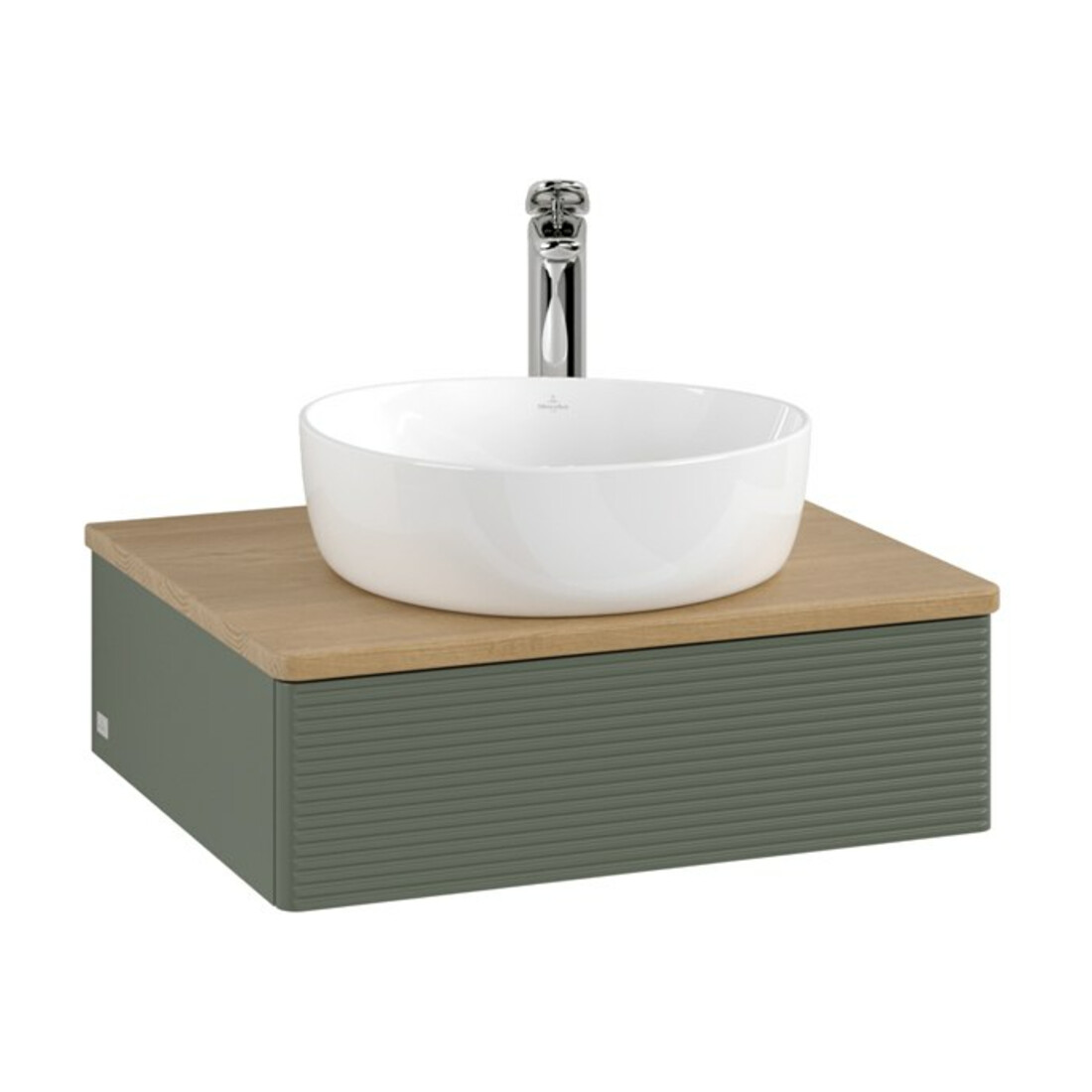 V&B Meuble sous lavabo avec structure frontale - Éclairage Antao 60x19x50cm, HL, WBP hon. Oa, le g. m Lac