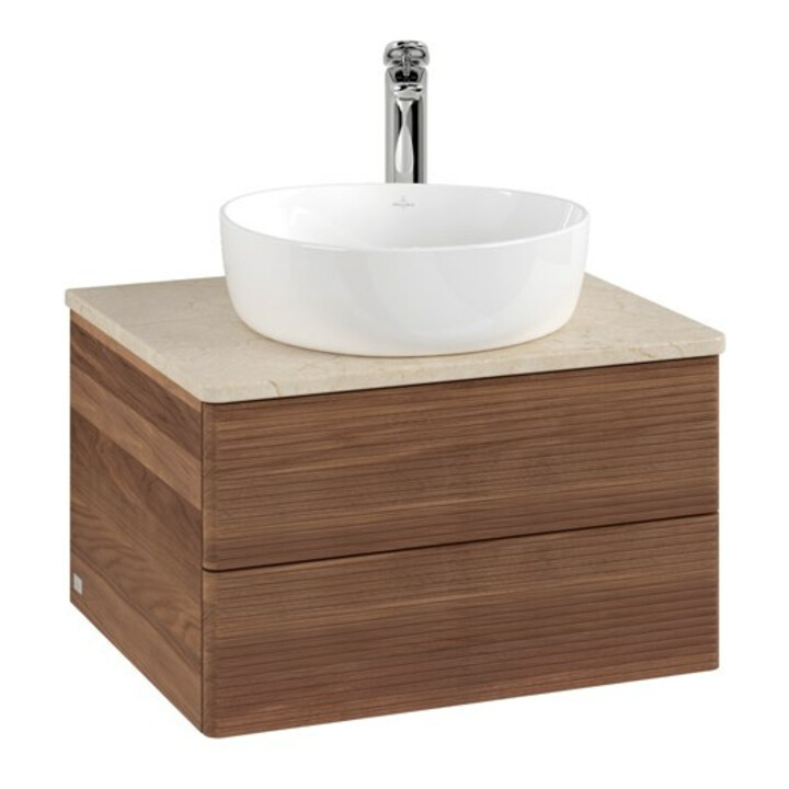 V&B Meuble sous-lavabo avec structure frontale - Éclairage Antao 60x36x50cm, HL, couleur WBP botti., w. wal
