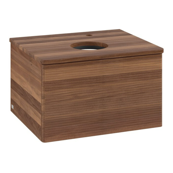 V&B Meuble sous-lavabo avec structure frontale - Éclairage Antao 60x36x50cm, HL, couleur WBP w. wal, w. wal