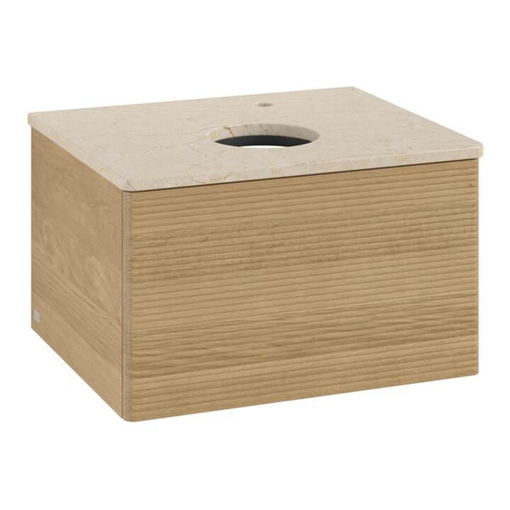 V&B Meuble sous lavabo avec structure frontale - Éclairage Antao 60x36x50cm, HL, WBP botti., hon. Oa