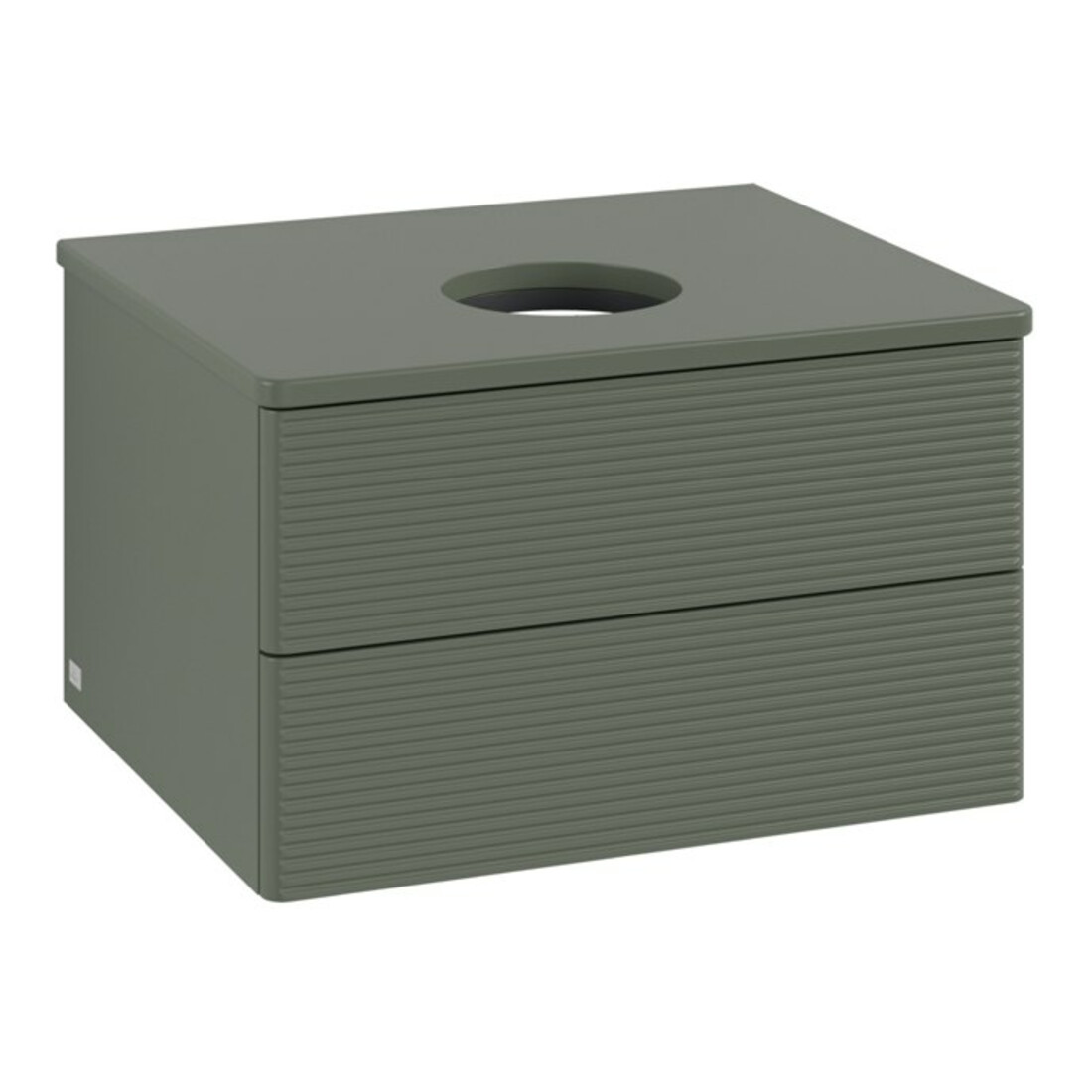 V&B Meuble sous-lavabo avec structure frontale - Éclairage Antao 60x36x50cm, WBP Lac, lea gre. m Lac