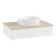 V&B Meuble sous lavabo avec structure frontale - éclairage Antao 80x19x50cm, couleur WBP botti., blanc mat Lac-1