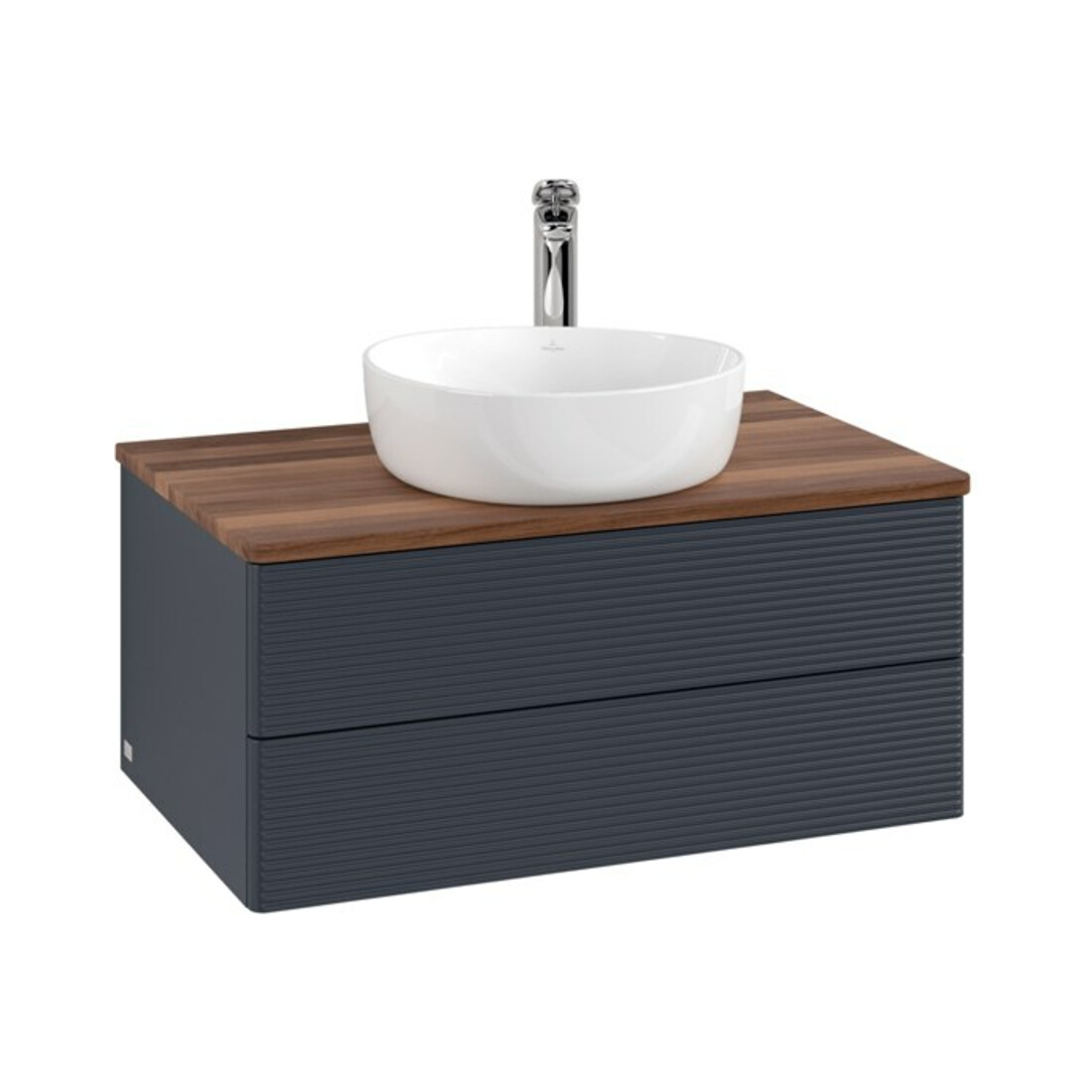 V&B Meuble sous-lavabo avec structure frontale - Éclairage Antao 80x36x50cm, HL, WBP w. wal, md bl. m Lac