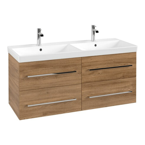 V&B Meuble sous lavabo Avento 118x51,4x48 cm, 4 tiroirs, wd, G vc gl., Kan Oa