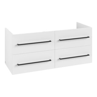V&B Meuble sous lavabo Avento 118x51,4x48cm, 4 tiroirs, blanc brillant