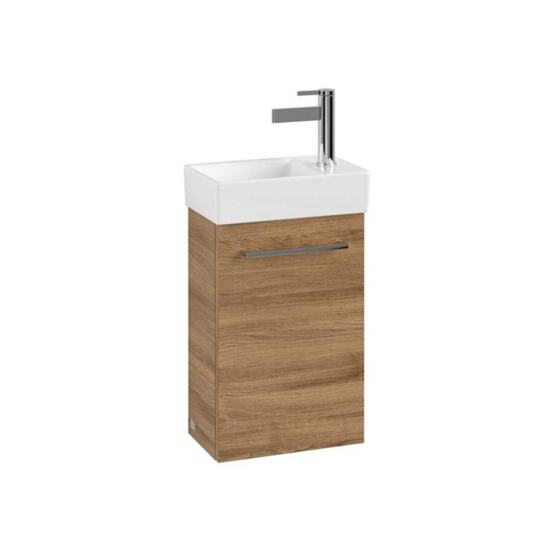 V&B Meuble sous lavabo Avento 34x51,4x23,4cm, 1 tiroir, gauche, verre glaçé, Kan Oa