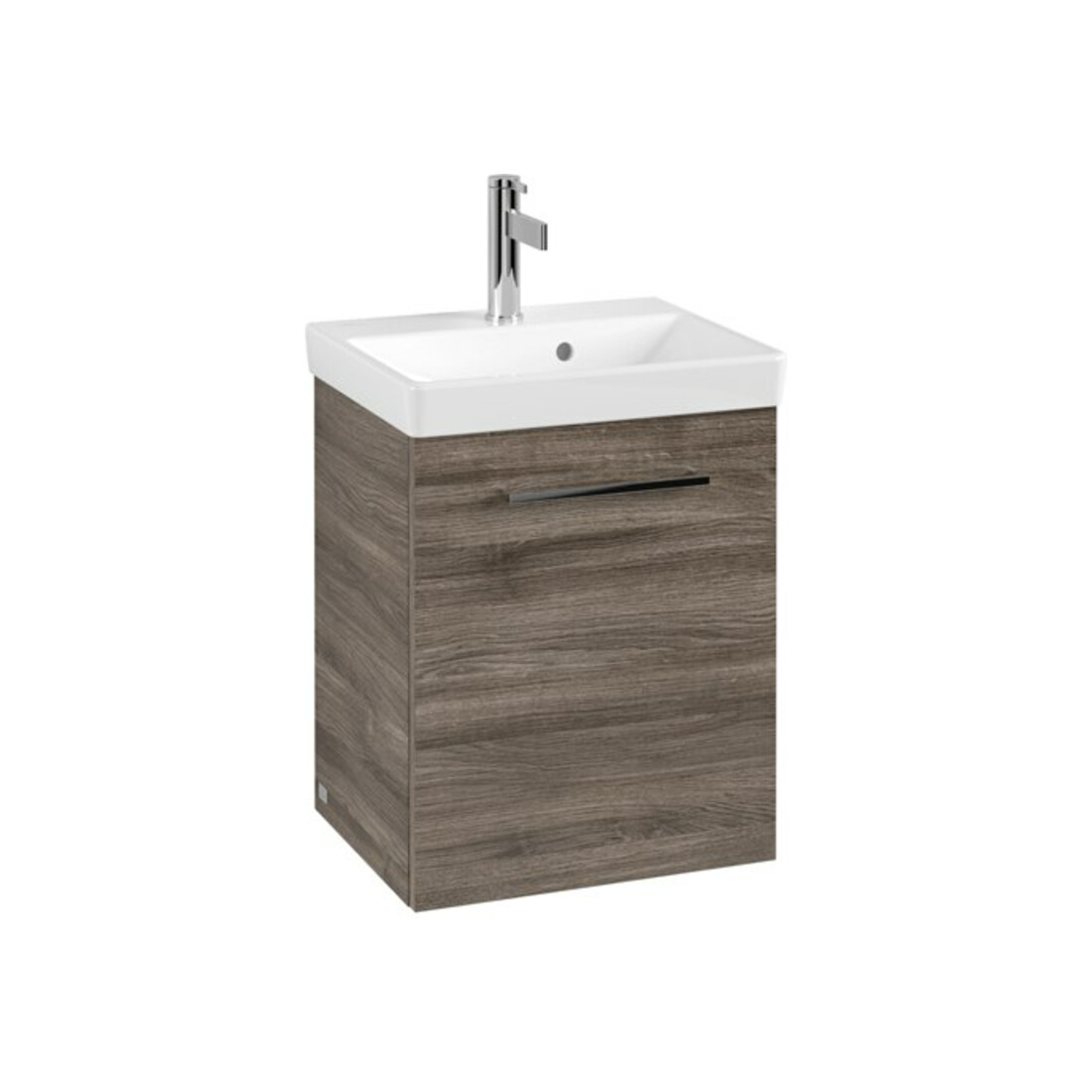 V&B Meuble sous-lavabo Avento 43x51,4x38,4 cm, 1 tiroir, gauche, verre brillant, blanc Oa