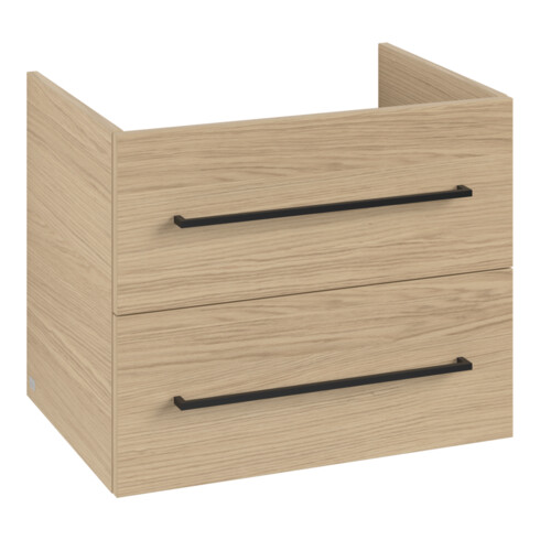V&B Meuble sous lavabo Avento 63x51,4x48cm, 2 portes, bois, bleu, Nord Oa