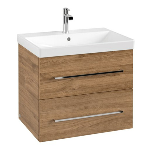 V&B Meuble sous-lavabo Avento 63x51,4x48cm, 2 tiroirs, wd, G vc gl., Kan Oa