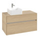 V&B Meuble sous lavabo Collaro 100x54,8x50 cm, évier gauche, chêne nordique-1