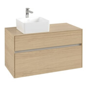V&B Meuble sous lavabo Collaro 100x54,8x50 cm, évier gauche, chêne nordique