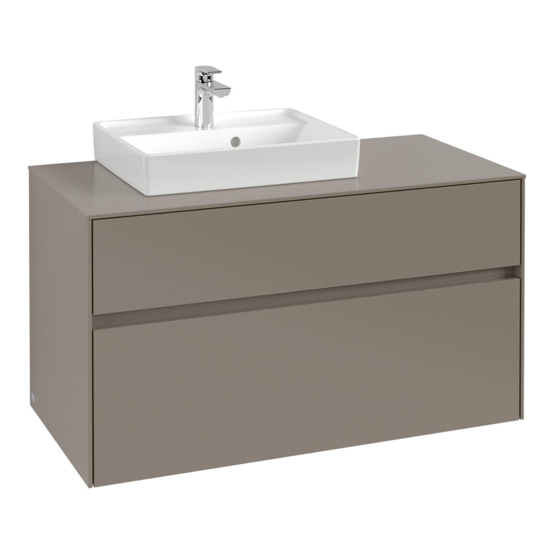 V&B Meuble sous lavabo Collaro 100x54,8x50 cm, évier gauche, graphite