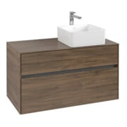 V&B Meuble sous lavabo Collaro 100x54,8x50 cm, lavabo à droite, chêne Arizona