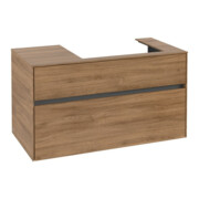 V&B Meuble sous lavabo Collaro 100x54,8x50 cm, lavabo à droite, chêne Kansas