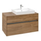 V&B Meuble sous lavabo Collaro 100x54,8x50 cm, lavabo à droite, chêne Kansas