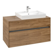 V&B Meuble sous lavabo Collaro 100x54,8x50 cm, lavabo à droite, chêne Kansas-4